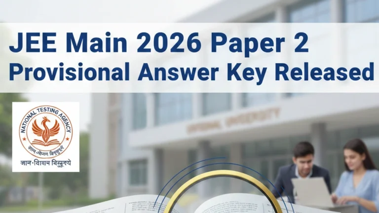JEE Main 2026 Paper 2 Provisional Answer Key Released; Objections Window Open Until February 20; Direct Link Here - FindMyCollege