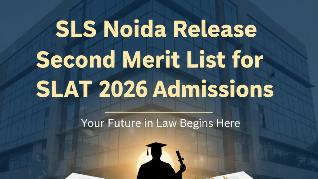 Symbiosis Law School Noida Releases Second Merit List for SLAT 2026 Admissions - FindMyCollege
