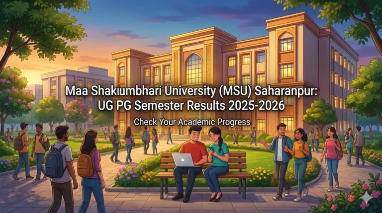 Maa Shakumbhari University (MSU) Saharanpur: UG PG Semester Results 2025-2026 - FindMyCollege