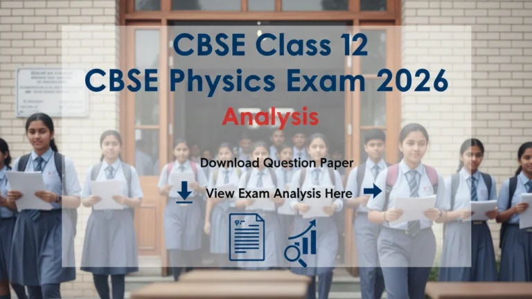 CBSE Class 12 Physics Exam 2026 Analysis; Mixed Reactions on Difficulty; Download Question Paper Here - FindMyCollege