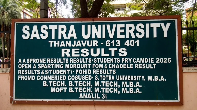 SASTRA University Result 2025-2026 | Check B.Tech, MBA, MCA, MSC, Law Semester Results - FindMyCollege