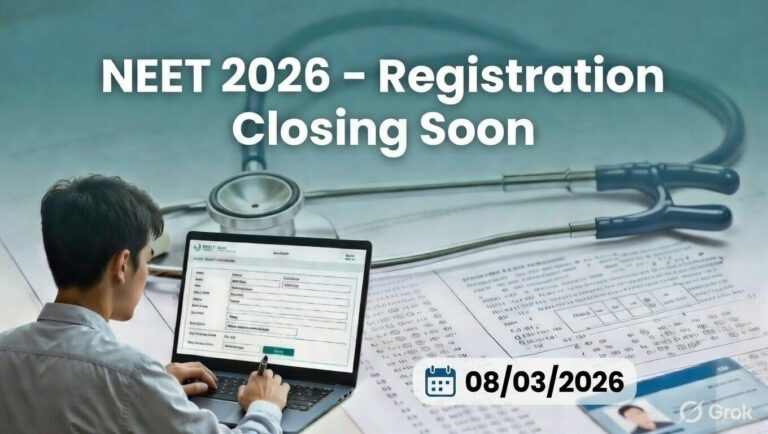 NEET UG 2026 Registration Window Closes on March 8, Candidates Urged to Complete Applications - FindMyCollege
