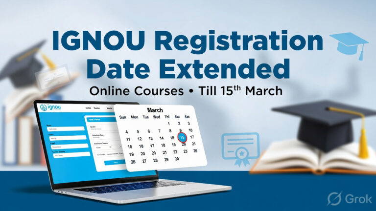 IGNOU Extends Registration Deadline for Online Programmes Till March 15, 2026 - FindMyCollege