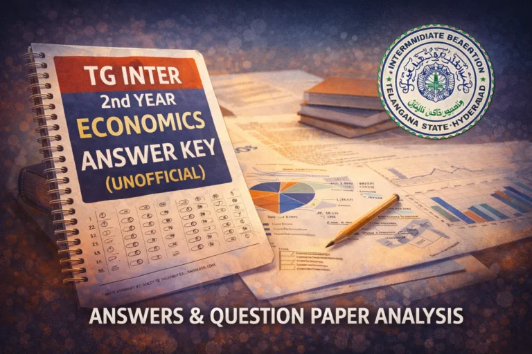 TG Inter 2nd Year Economics Answer Key 2026 Released: Check Unofficial Key and Question Paper Analysis - FindMyCollege