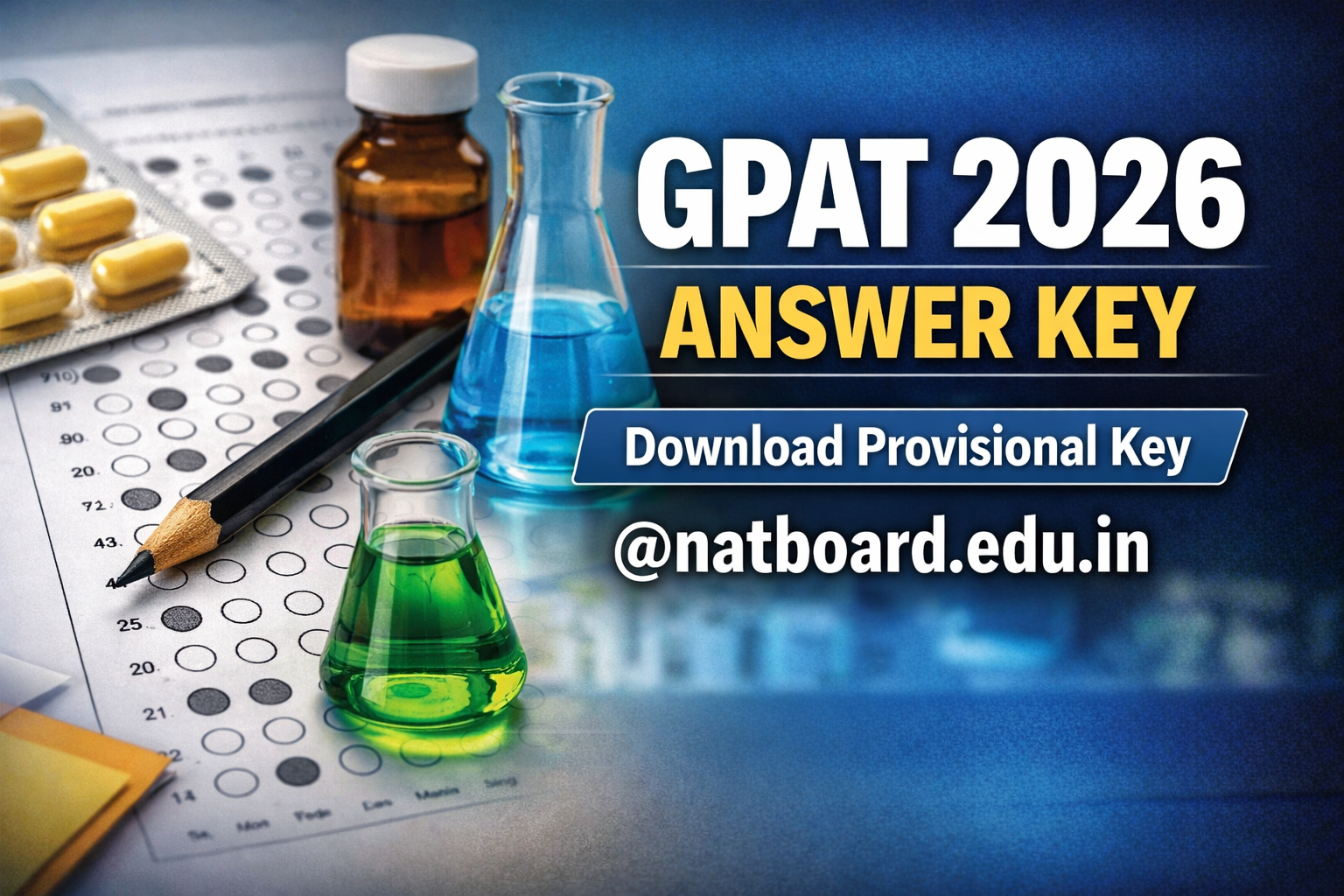 GPAT 2026 Answer Key (Likely Today) @natboard.edu.in Live Updates: How to Download Provisional Key - FindMyCollege
