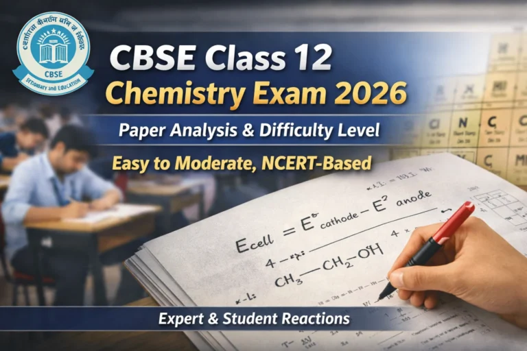 CBSE Class 12 Chemistry Exam Analysis 2026: Paper Rated Easy to Moderate, NCERT-Based Questions Dominate - FindMyCollege