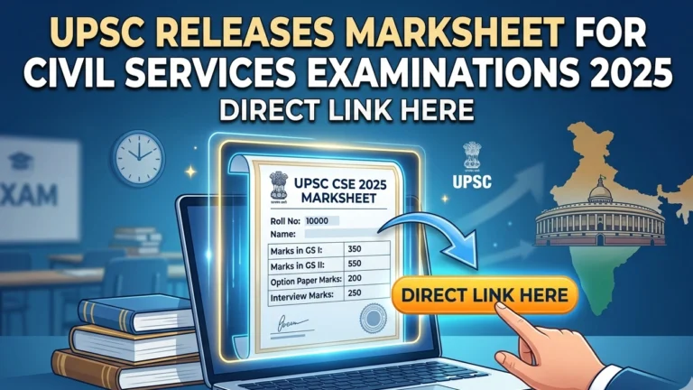 UPSE Releases Marksheet for Civil Services Examinations 2025; Direct Link Here - FindMyCollege
