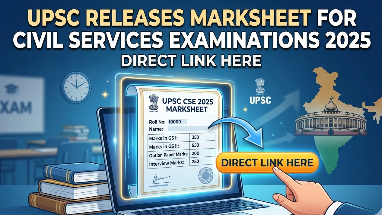 UPSE Releases Marksheet for Civil Services Examinations 2025; Direct Link Here - FindMyCollege
