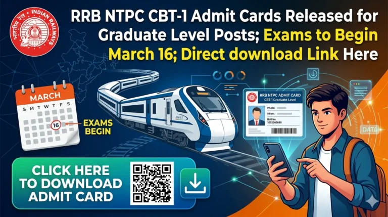 RRB NTPC CBT-1 Admit Cards Released for Graduate Level Posts; Exams to Begin March 16; Direct Download Link Here - FindMyCollege