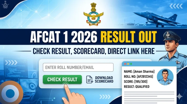 AFCAT 1 2026 Result Out @afcat.edcil.co.in; Check Result, Scorecard, Direct Link Here - FindMyCollege