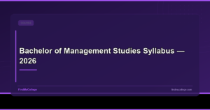 Bachelor of Management Studies Syllabus 2026: Structure, Subjects, Important Books & More
