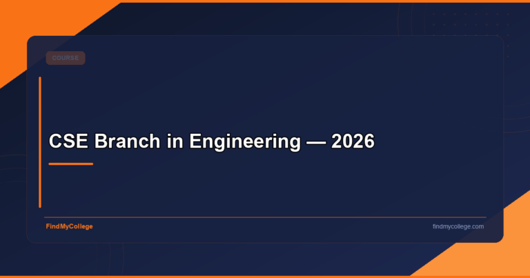 CSE Branch in Engineering — 2026