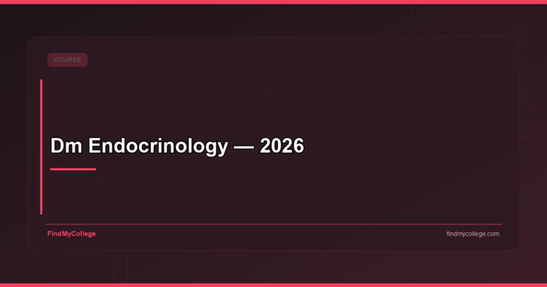 Dm Endocrinology — 2026