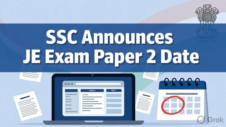 SSC JE Paper 2 Date Announced, Find Full Details Here - FindMyCollege