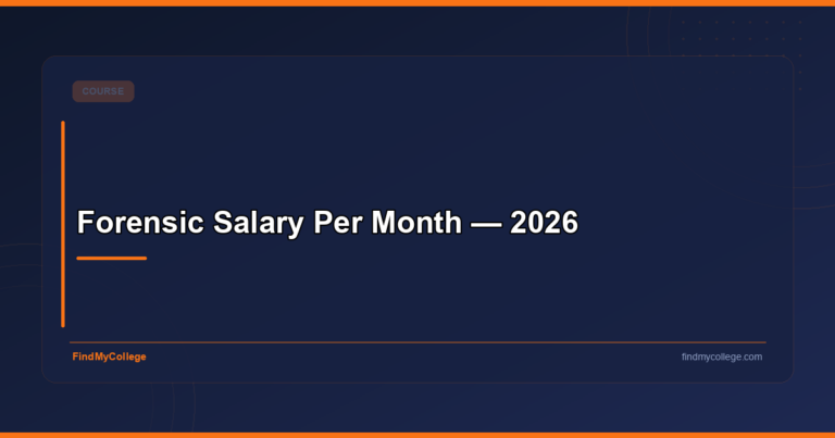 Forensic Salary Per Month (2026): Government vs Private, Roles vs Industries, Top Cities