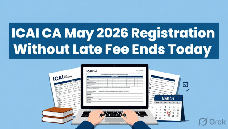 Last Date for ICAI CA May 2026 Registration Without Late Fees, Rs. 600 Late Fee Applicable from Tomorrow - FindMyCollege