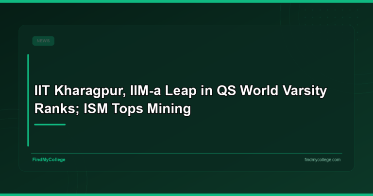IIT Kharagpur, IIM-A leap in QS world varsity ranks; ISM tops mining