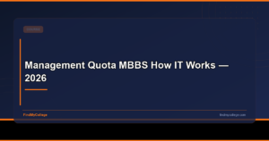 Management Quota MBBS How IT Works — 2026