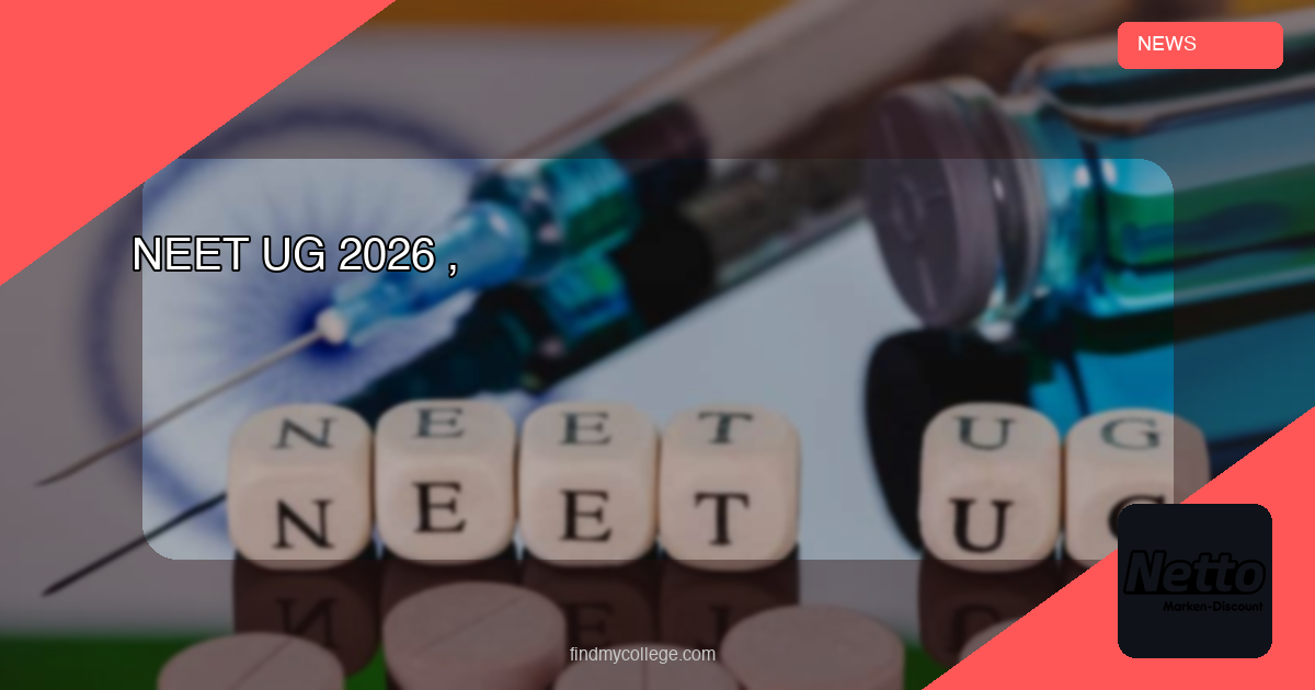 NEET UG 2026 रजिस्ट्रेशन की डेडलाइन नजदीक, जान लें जरूरी नियम तभी दे सकेंगे परीक्षा - FindMyCollege