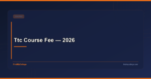 Ttc Course Fee — 2026