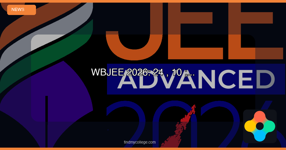WBJEE 2026: पश्चिम बंगाल जेईई परीक्षा 24 मई को, 10 मार्च से शुरू होंगे आवेदन; कैलेंडर में नोट करें शेड्यूल - FindMyCollege
