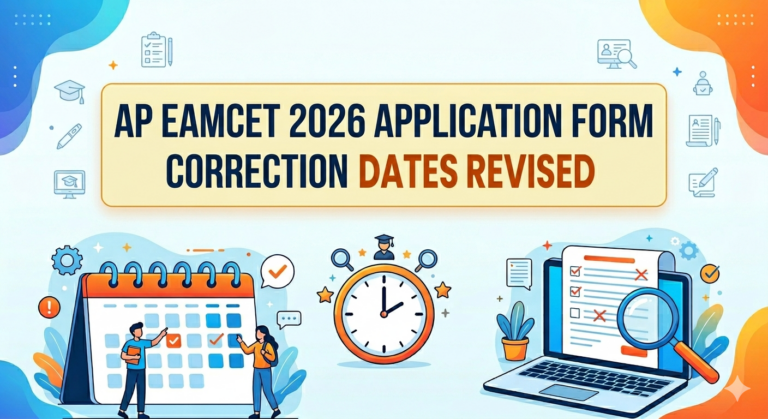 AP EAMCET 2026 Application Form Correction Dates Revised