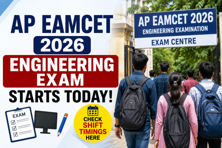 AP EAMCET 2026 Engineering Exam Starts Today;