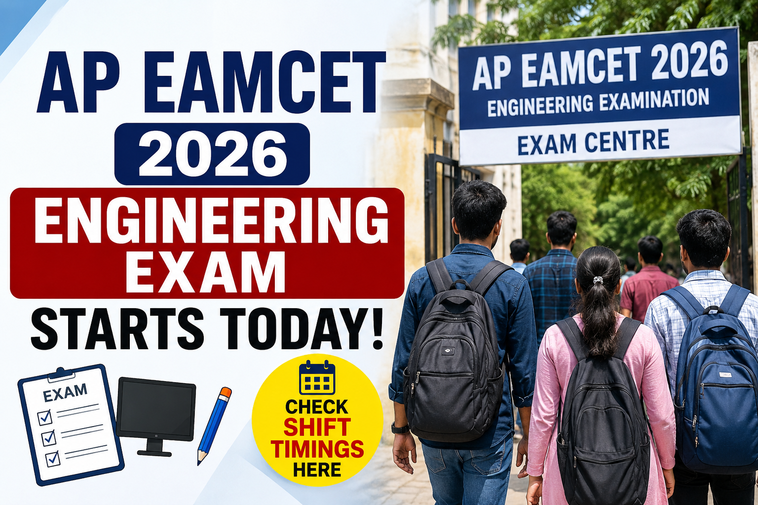 AP EAMCET 2026 Engineering Exam Starts Today;