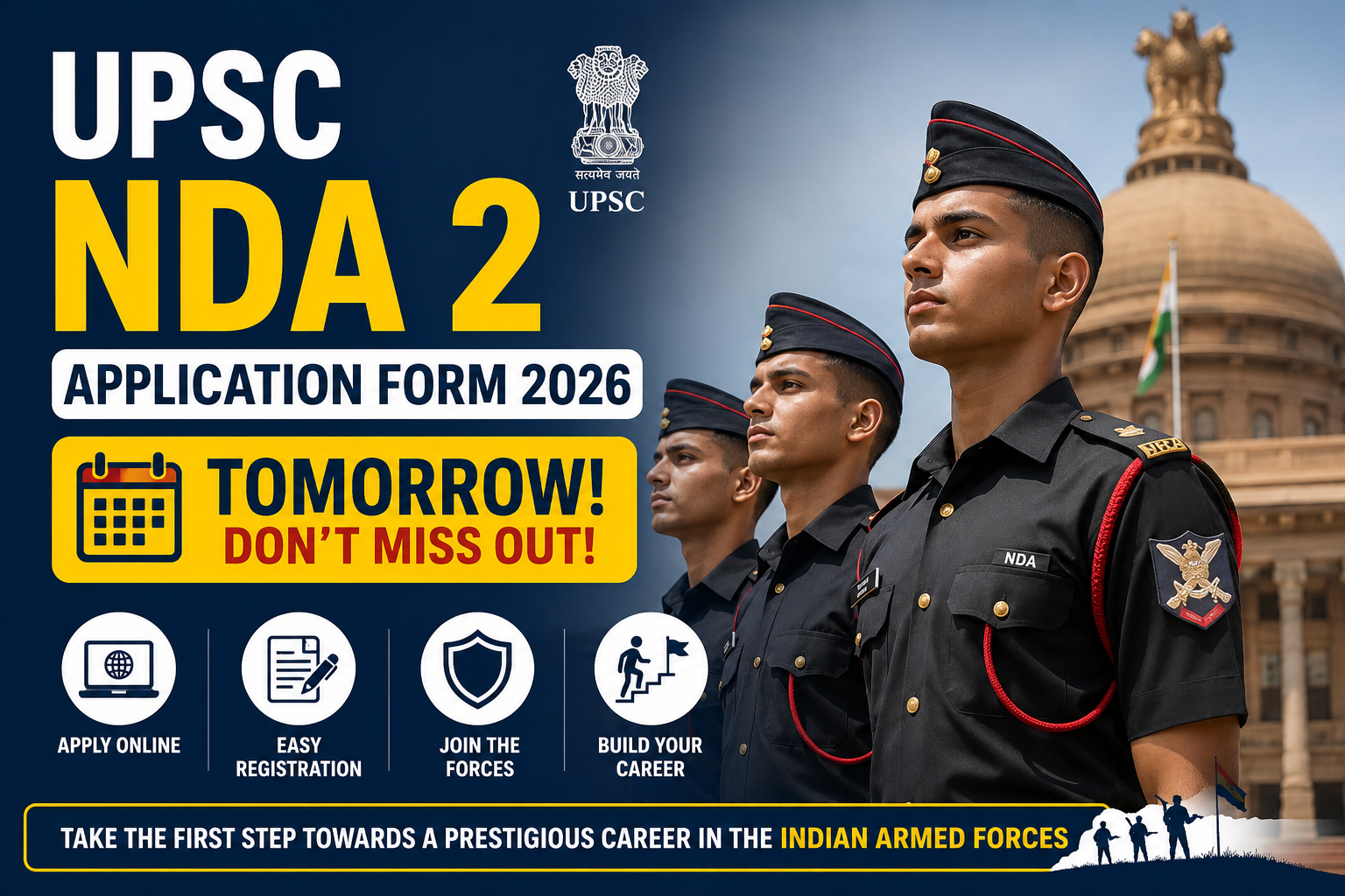 UPSC NDA 2 Application Form 2026 Tomorrow