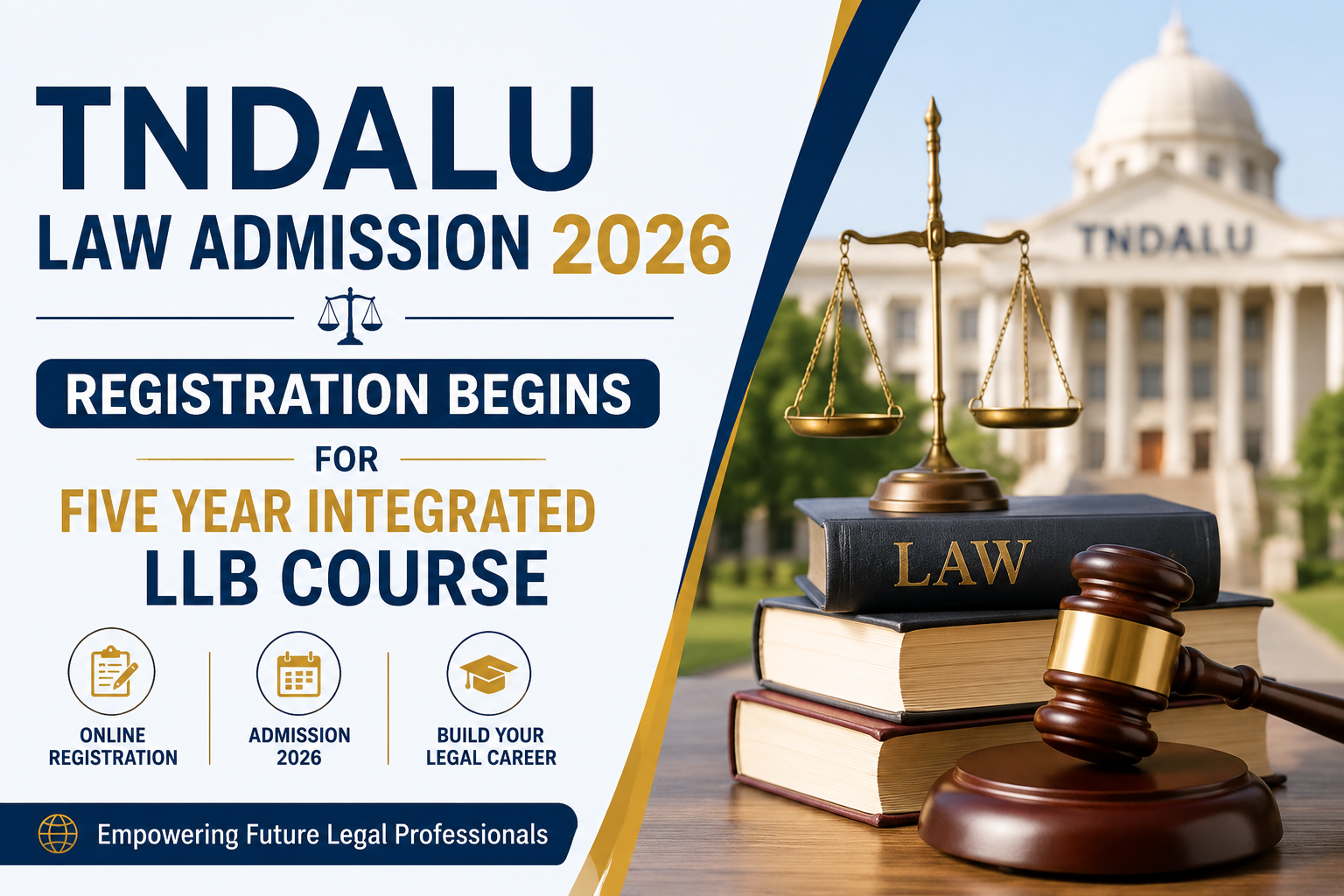 TNDALU Law Admission 2026: Registration Begins for Five Year Integrated LLB Course