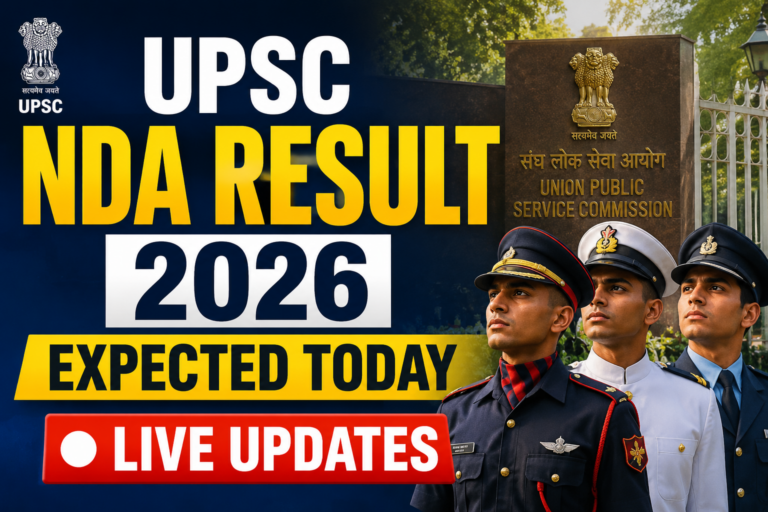 UPSC NDA Result 2026 Expected Today Live Updates- gove featured image for this