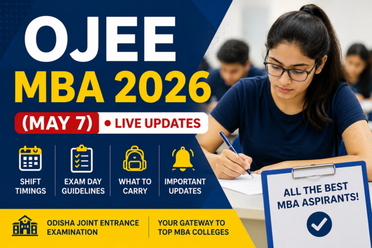 OJEE MBA 2026 May 7 Live Updates