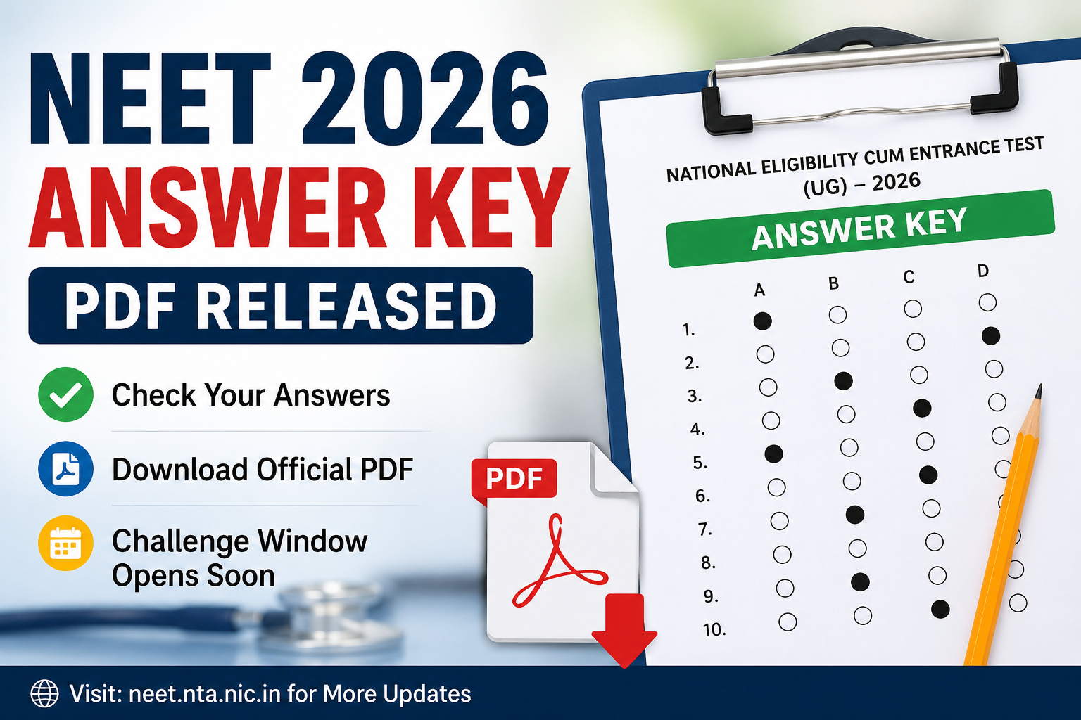 NEET 2026 Answer Key PDF