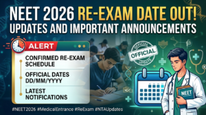 NEET 2026 Re-Exam Date Out; NTA to Conduct Re-NEET UG 2026 on This Date