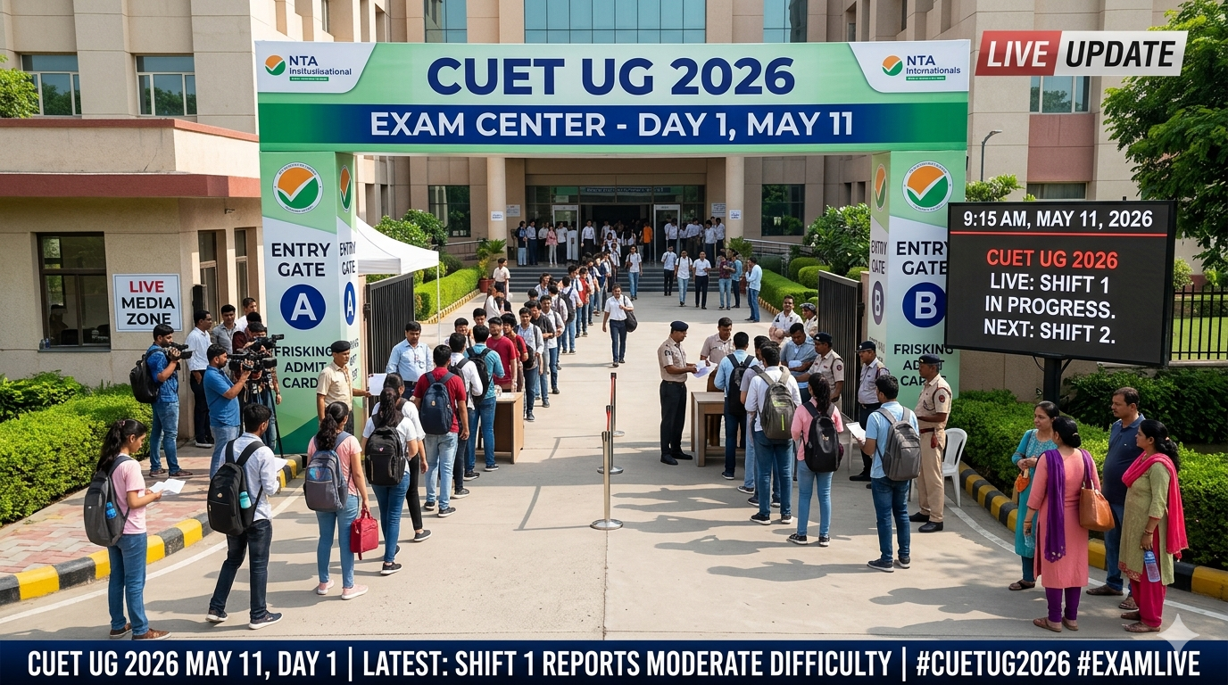 CUET UG 2026 May 11 Exam Day 1 LIVE Updates