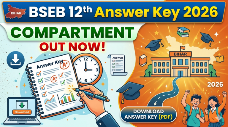 BSEB 12th Answer Key 2026 Out for Compartment