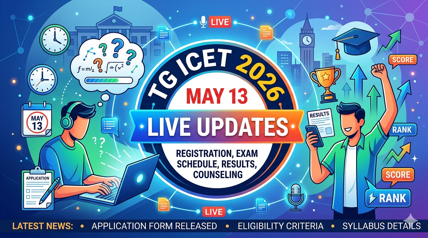 TG ICET 2026 May 13 LIVE Updates