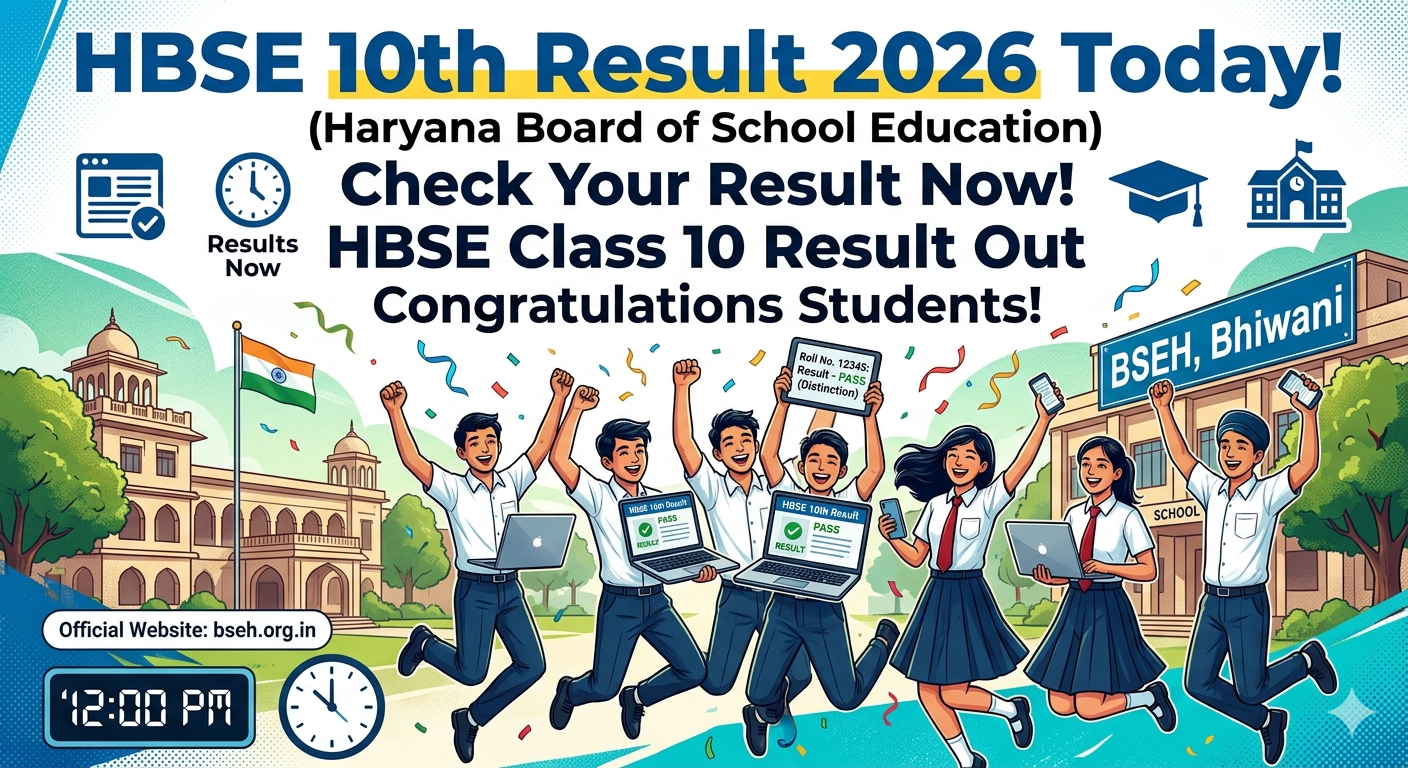 HBSE 10th Result 2026 Today