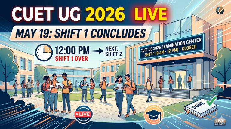 CUET UG 2026 May 19 LIVE: Shift 1 Concludes