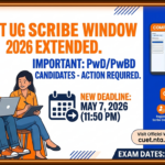 CUET UG Scribe Window 2026 Extended: PwD/PwBD Candidates Can Apply by Tonight