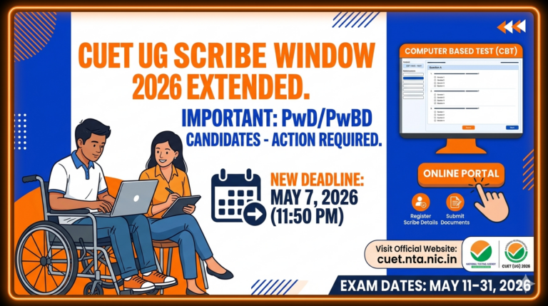 CUET UG Scribe Window 2026 Extended