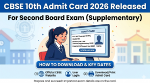 CBSE 10th Admit Card 2026 Released for Second Board Exam @cbse.gov.in; Check Exam Dates