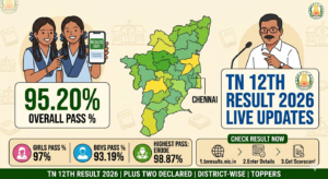 TN 12th Result 2026 (Link OUT) @tnresults.nic.in; Live Updates on 12th Result 2026 Tamil Nadu Stats