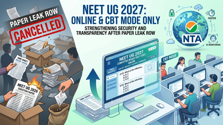 NEET UG 2027 to Be Conducted Online in CBT Mode After Paper Leak Row