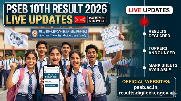 PSEB 10th Result 2026 Released