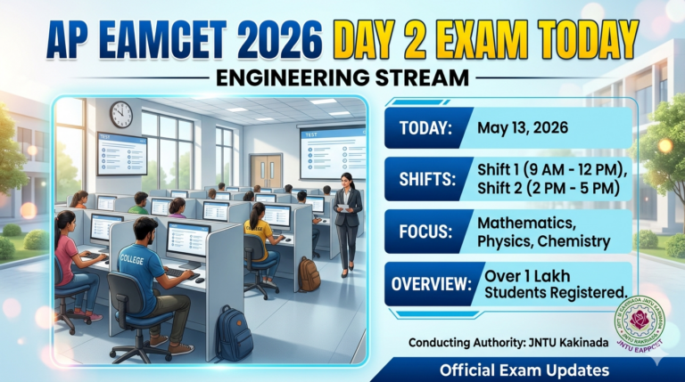 AP EAMCET 2026 Day 2 Exam Today for Engineering Stream